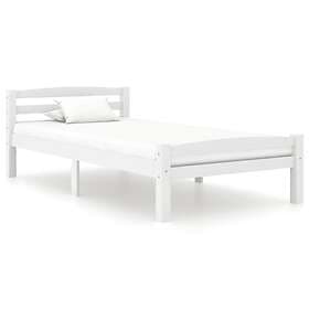 vidaXL Bed Frame White Solid Pinewood 100x200 cm