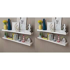 vidaXL Wall Shelves 4 pcs White 120 cm