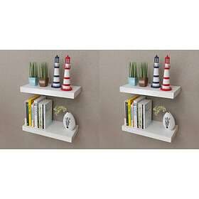 vidaXL Wall Shelves 4 pcs White 40 cm
