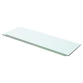 vidaXL Shelves 2 pcs Panel Glass Clear 60x15 cm