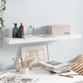vidaXL Floating Wall Shelf High Gloss White 90x23.5x3.8 cm MDF