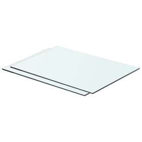 vidaXL Shelves 2 pcs Panel Glass Clear 50x30 cm