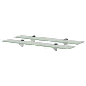 vidaXL Floating Shelves 2 pcs Glass 60x20 cm 8 mm