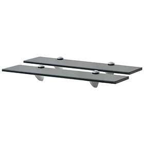 vidaXL Floating Shelves 2 pcs Glass 50x10 cm 8 mm