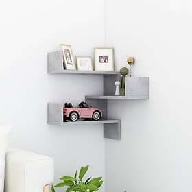 vidaXL Wall Corner Shelf Concrete Grey 40x40x50 cm Chipboard