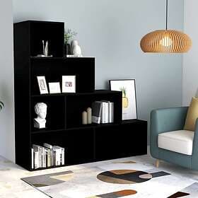 vidaXL Book Cabinet/Room Divider Black 155x24x160 cm Chipboard