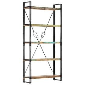 vidaXL 5-Tier Bookcase 90x30x180 cm Solid Reclaimed Wood