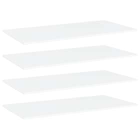 vidaXL Bookshelf Boards 4 pcs White 80x20x1.5 cm Chipboard