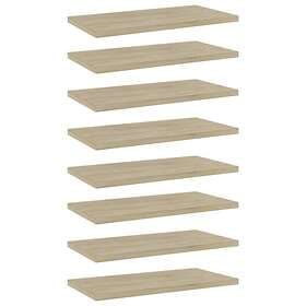 vidaXL Bookshelf Boards 8 pcs Sonoma Oak 40x20x1.5 cm Chipboard