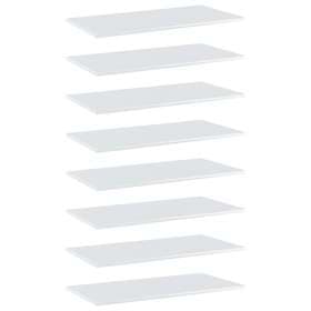 vidaXL Bookshelf Boards 8 pcs High Gloss White 80x40x1.5 cm Chipboard