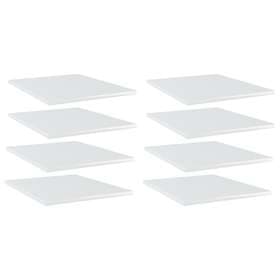 vidaXL Bookshelf Boards 8 pcs High Gloss White 40x50x1.5 cm Chipboard