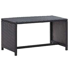 vidaXL Coffee Table Black 70x40x38 cm Poly Rattan