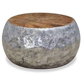 vidaXL Coffee Table Aluminium Teak 60x60x30 cm