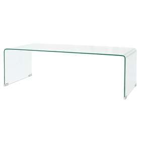 vidaXL Coffee Table Tempered Glass 100x48x33 cm Clear