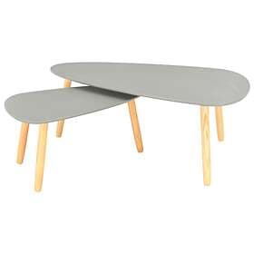 vidaXL Coffee Tables 2 pcs Grey Solid Pinewood