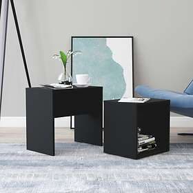 vidaXL Coffee Table Set Black 48x30x45 cm Chipboard