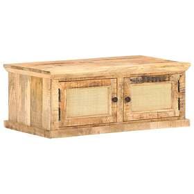 vidaXL Coffee Solid Table cm Wood Mango Natural Cane