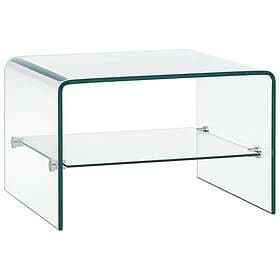 vidaXL Coffee Table Clear 50x45x33 cm Tempered Glass