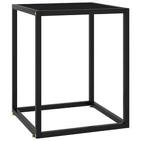 vidaXL Coffee Table Black with Glass 40x40x50 cm