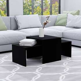 vidaXL Coffee Table Set Black 100x48x40 cm Chipboard