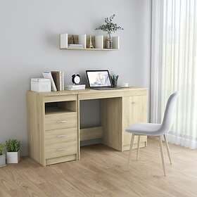 vidaXL Desk Sonoma Oak 140x50x76 cm Chipboard