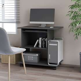 vidaXL Computer Desk Grey 80x50x75 cm Chipboard