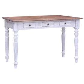vidaXL Desk with Drawers White 117x57x75 cm Solid Reclaimed Wood