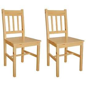 vidaXL Dining Chairs 2 pcs Pinewood