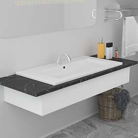vidaXL Built-in Basin 91x39.5x18.5 cm Ceramic White