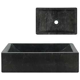 vidaXL Sink 45x30x12 cm Marble Black