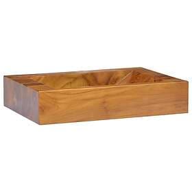 vidaXL Basin Solid Teak Wood 50x35x10 cm
