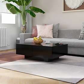 vidaXL Coffee Table 90x60x31cm Black Chipboard 815221