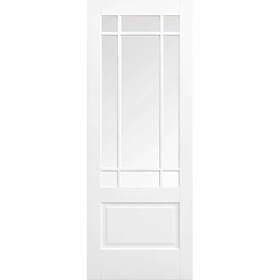 LPD Downham Solid Core White Primed Clear Bevelled Glazing 2040x726mm