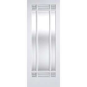 LPD Manhattan Solid Core White Primed Clear Bevelled Glazing 1981x838mm