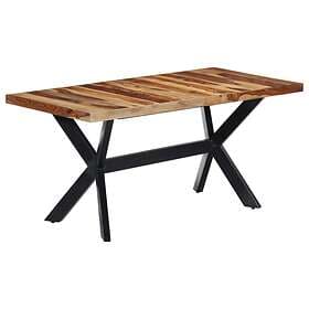 vidaXL Dining Table 160x80x75 cm Seesam Puu