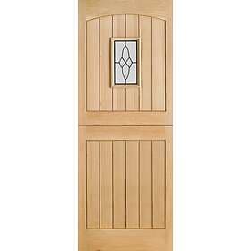 LPD Cottage Oak External Door Stable 1L Lead DG 1981x762mm