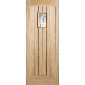 LPD Suffolk Oak External Door Part Obscure DG RM1S 1981x762mm