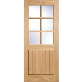 LPD Cottage Oak External Door 6L Clr Glaze 2032x813mm