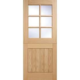LPD Cottage Oak External Door Stable 6L Clr DG 2032x813mm
