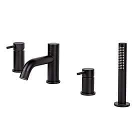 Bathrooms To Love Maira Brass Bathtub Mixer (Matt Black)