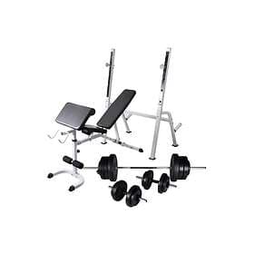vidaXL Ab Trainer Med Skivstång och Hantlar 60.5kg (275362)