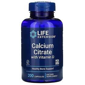 Life Extension Calcium Citrate With Vitamin D 200 Capsules