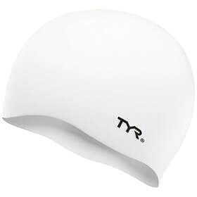 TYR Wrinkle Free Silicone Junior Badmössa Vit