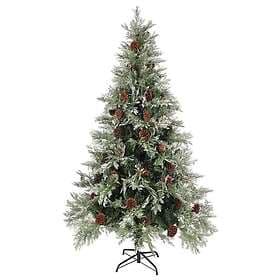 Be Basic Plastgran Och Kottar With Snow Green 195cm