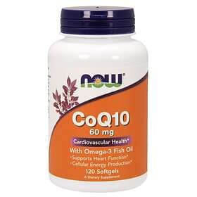 Now Foods CoQ10 With Omega-3 Fish Oil 60mg 120 Capsules