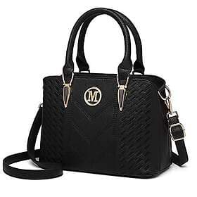 Miss Lulu Weave Effect Shoulder Bag (LG6865)