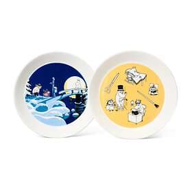 Arabia Mumin Kontor & Vinternatt Plate Ø19cm 2-pack