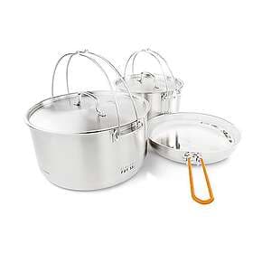 GSI Outdoors Glacier Stainless Troop Cook Set 8.5l + 5l
