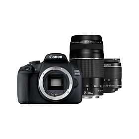 Canon EOS 2000D + 18-55/3.5-5.6 IS II + 75-300/4.0-5.6 III