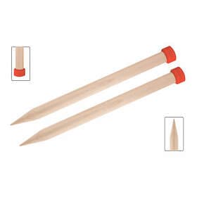 KnitPro Jumbo Birch Straight Needles Birch 30cm